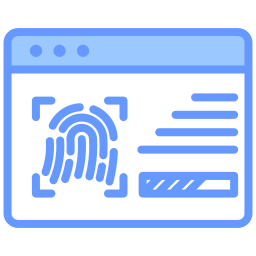 autenticación biométrica icono