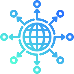 réseau de distribution Icône
