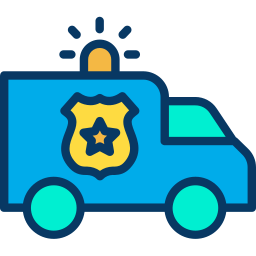 Полицейский фургон иконка