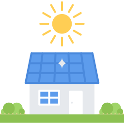 zonne huis icoon