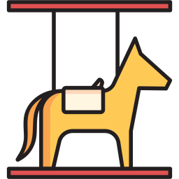 carrusel de caballos icono