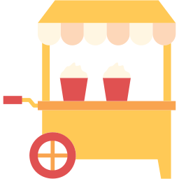 Popcorn stand icon