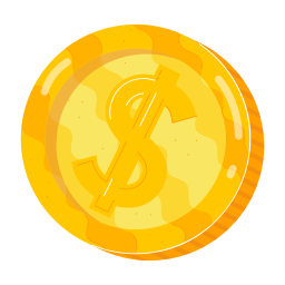 moneda de un dólar icono