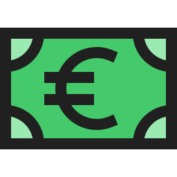 monnaie euro Icône