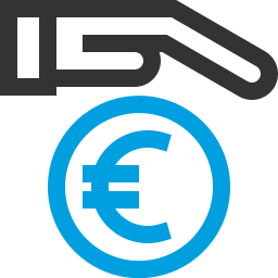 valuta dell'euro icona