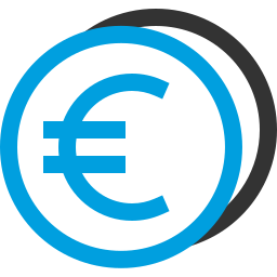valuta dell'euro icona
