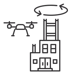 vehículos aéreos no tripulados icono