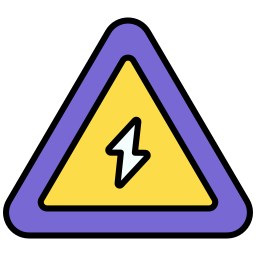 elektrisch gevaarsteken icoon