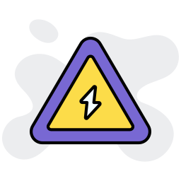 elektrisches gefahrenzeichen icon