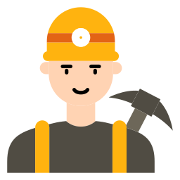 mijnwerker man icoon