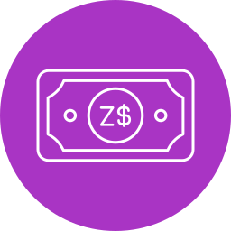 dólar de zimbabwe icono