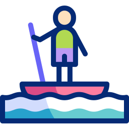 paddle boarding icoon