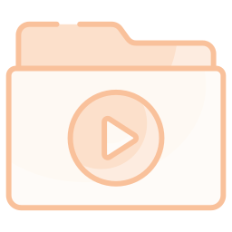 carpeta de vídeos icono