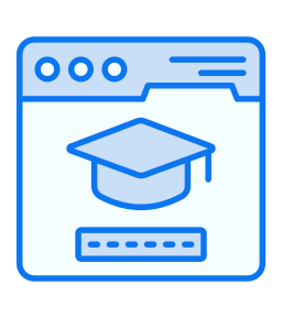 educación virtual icono
