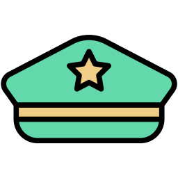 sombrero militar icono