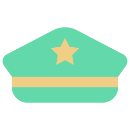 sombrero militar icono