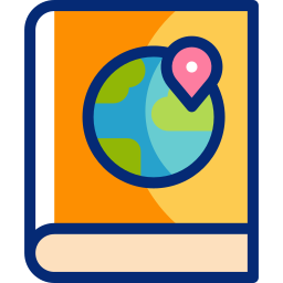 Travel guide book icon