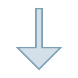 punta de flecha hacia abajo icono