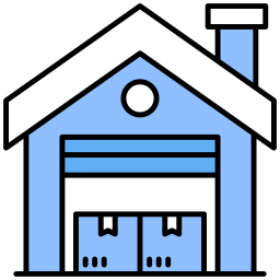 Delivery warehouse icon