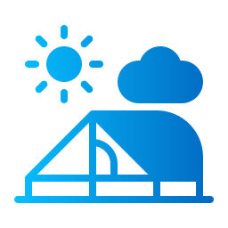 Área de acampar icono