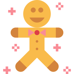 Gingerbread man icon