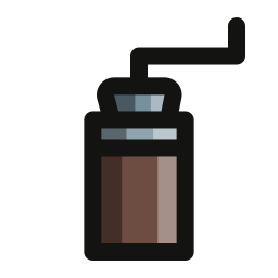 Manual coffee grind icon