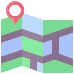 mapas y ubicación icono