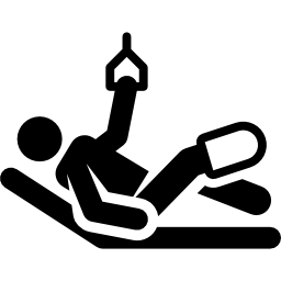 złamana noga ikona