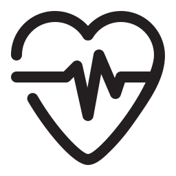 Rateheartcardiogrampulseelectrocardiogram icon