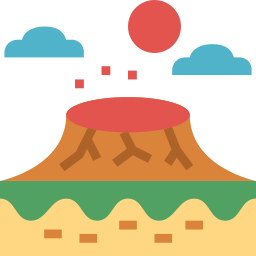 Volcán icono