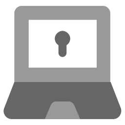 Laptop security icon