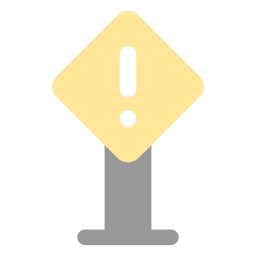 Warning sign icon