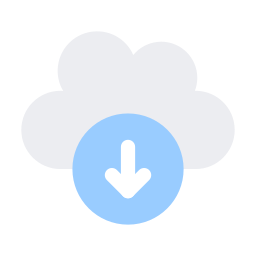 téléchargement dans le cloud Icône