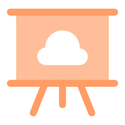 wolkenpresentatie icoon