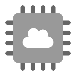 procesador en la nube icono