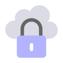 Secure cloud icon