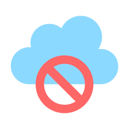wolk verboden icoon