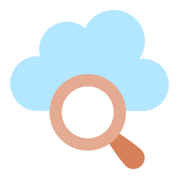 zoeken in de cloud icoon