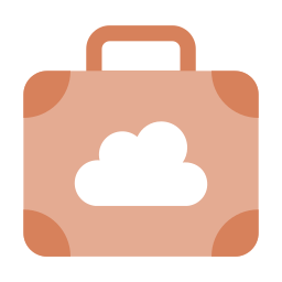 Cloud bag icon