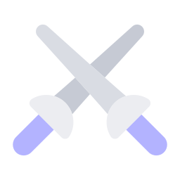 Fencing fight icon