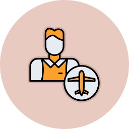 Flight attendant icon