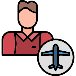 auxiliar de vuelo icono