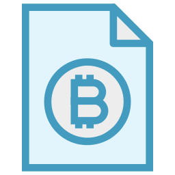 papier bitcoinowy ikona