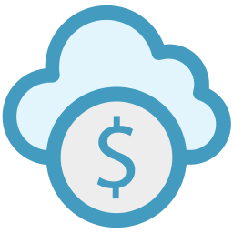 Cloud and dollar icon