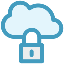 seguridad de la red en la nube icono