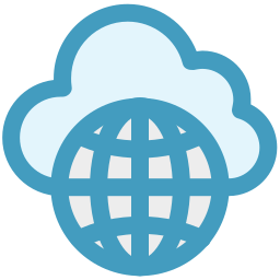 Cloud globe icon