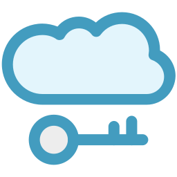 cloud et clé Icône