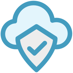 Cloud and shield icon
