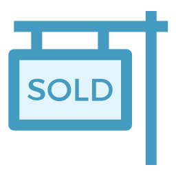 Sold signboard icon