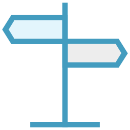 Way sign icon